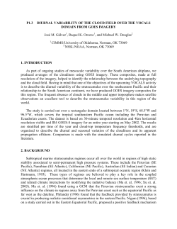 P1.3 DIURNAL VARIABILITY OF THE CLOUD FIELD OVER THE