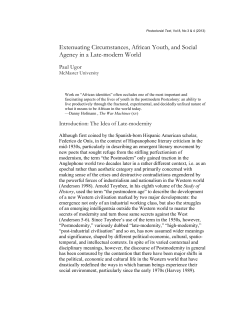 Extenuating Circumstances, African Youth, and