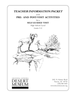 TEACHER INFORMATION PACKET - Arizona