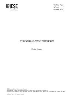 efficient public-private partnerships