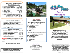 Party Packages - 49er Fun Park