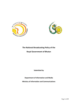 Draft National Broadcasting Policy