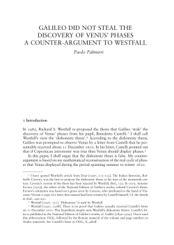 Galileo did not steal the discovery of Venus`prases: a