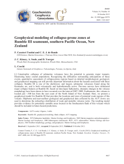 Geophysical modeling of collapse‐prone zones at Rumble III