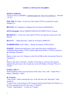 Useful contacts in the vicinities