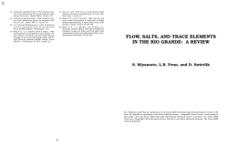 flow, salts, and trace elements in the rio grande: a review