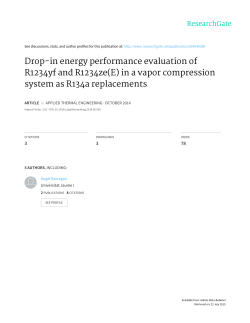 Drop-in energy performance evaluation of R1234yf