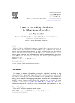 A note on the stability of collusion in differentiated oligopolies