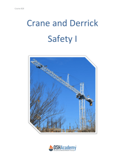 Crane and Derrick Safety I