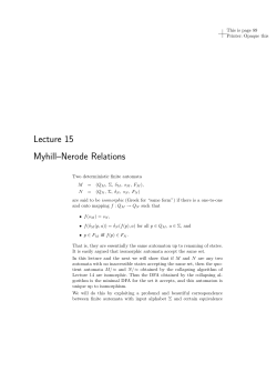 Myhill-Nerode theorem