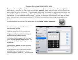 Classroom Restrictions for the iPad/iOS device