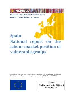 National report on the labour market position of vulnerable groups in