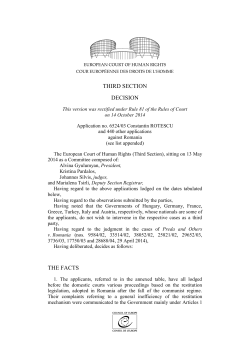 third section decision the facts