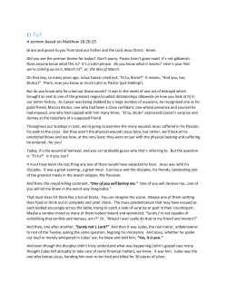 Et Tu? - Light of the World Lutheran Church in Fairbanks, Alaska