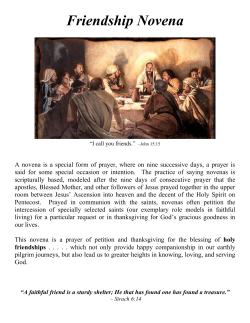 Holy Friendship Novena