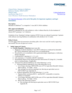 Page 1 of 7 Clinical Policy: Daclatasvir (Daklinza) Reference