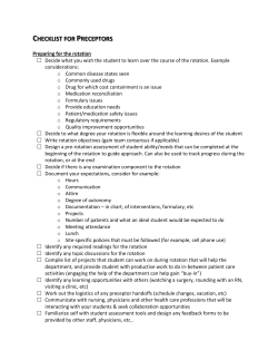 checklist for preceptors