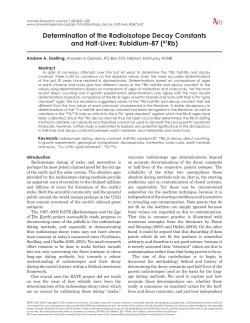 Determination of the Radioisotope Decay Constants and Half