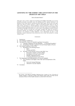 listening to `the other`? the convention on the rights of the child
