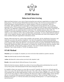 STAR Method for Behavioral Interviews