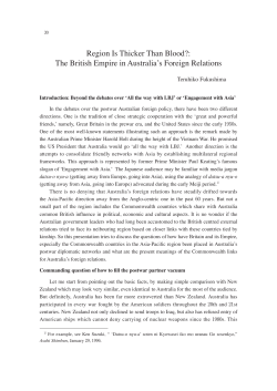 Region Is Thicker Than Blood?: The British Empire in Australiaʼs