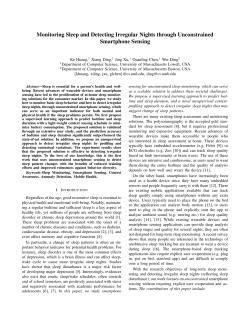 Monitoring Sleep and Detecting Irregular Nights through