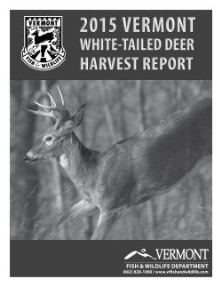2015 White-tailed Deer Harvest Report