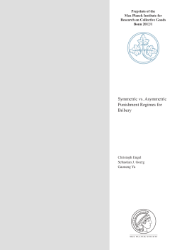 Symmetric vs. Asymmetric Punishment Regimes for Bribery