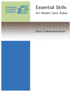 Oral Communication - Workplace Education Manitoba