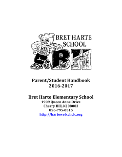 Parent/Student Handbook - Cherry Hill Public Schools