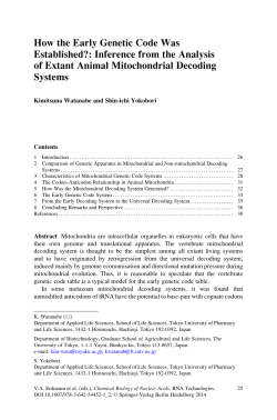 How the Early Genetic Code Was Established?: Inference from the