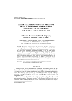 colour parameters, whiteness indices and physical features of