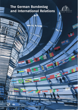 The German Bundestag and International Relations