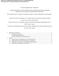 1 Electronic Supplementary Information A rapid genomic DNA