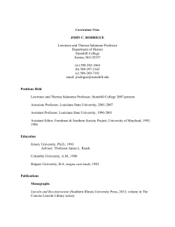 JOHN C. RODRIGUE Lawrence and Theresa Salameno Professor