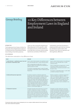 10 Key Differences between Employment Laws in