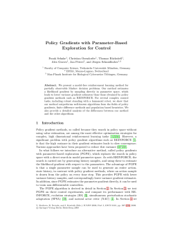 Policy Gradients with Parameter