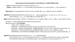 Fast (constant-time) computation of the leftmost 1 in CRCW PRAM