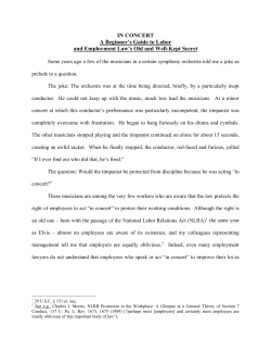 Some years ago some musicians in a certain symphony, while we