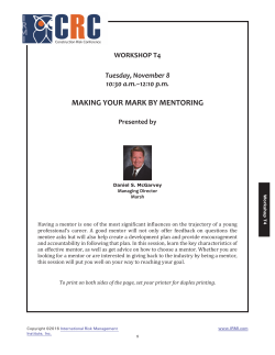 Making Your Mark by Mentoring