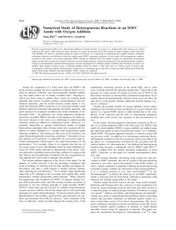 Numerical Study of Heterogeneous Reactions in an SOFC Anode