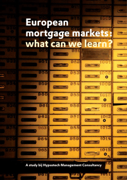 European mortgage markets: what can we learn?