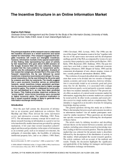The incentive structure in an online information market