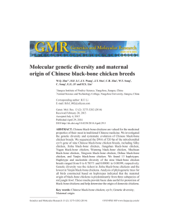 Molecular genetic diversity and maternal origin of