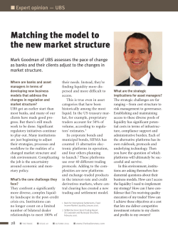 Matching the model to the new market structure