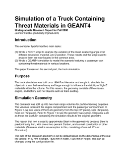 Simulation of a Truck Containing Threat Materials in GEANT4