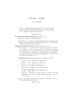 CALCULUS I - University of Hawaii Mathematics