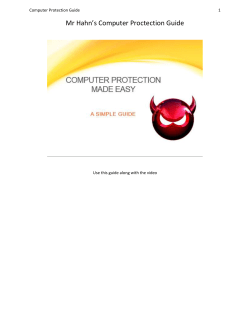 Mr Hahn`s Computer Proctection Guide