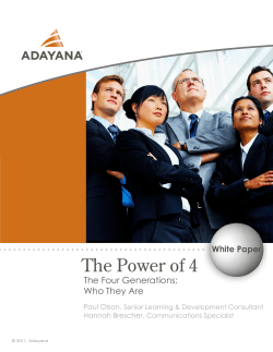 The Power of 4 - Vertex Solutions Group