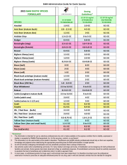 2015 bam exotic species formulary
